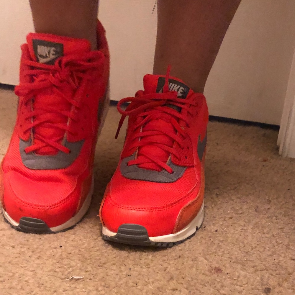 Nike orange air max shoes